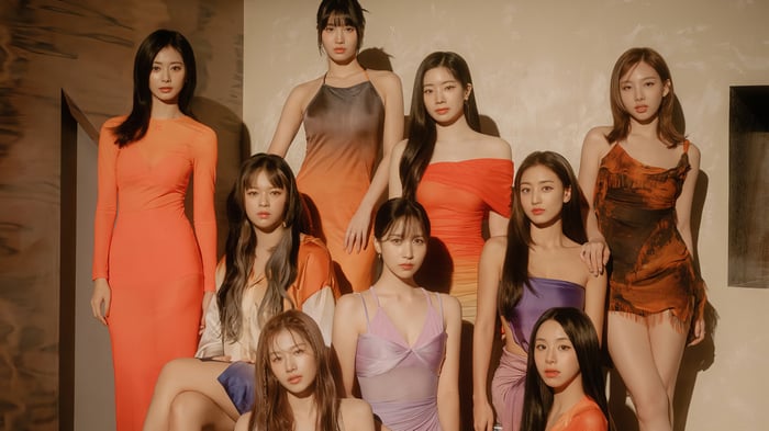 TWICE Kpop group members posing