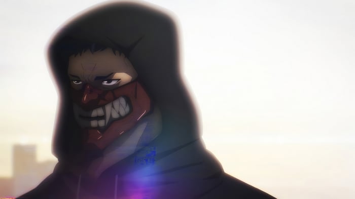 Joe Higan wearing an Oni mask in Ninja Kamui 4K