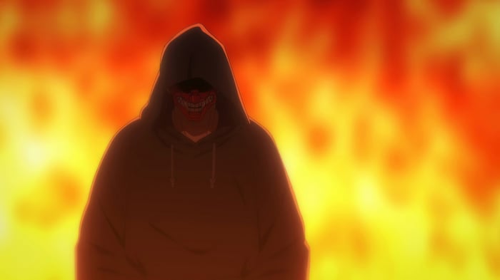 Ninja Kamui: Joe Higan in front of fire