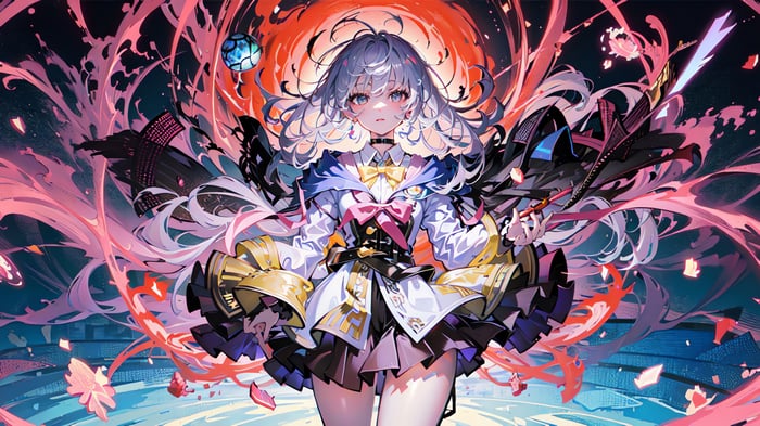Anime Girl with Magical Energy