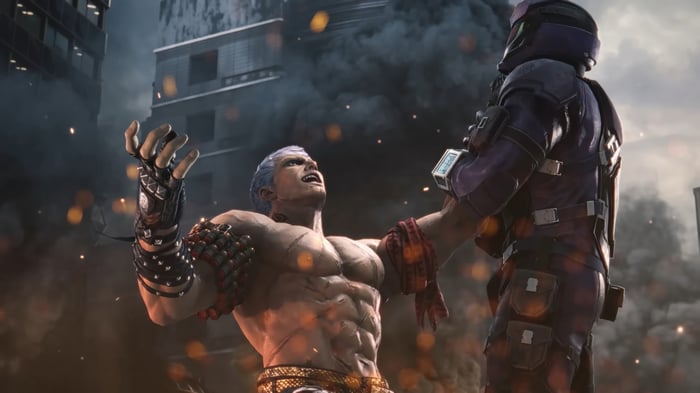 Brian Fury and a soldier in Tekken 8 4K