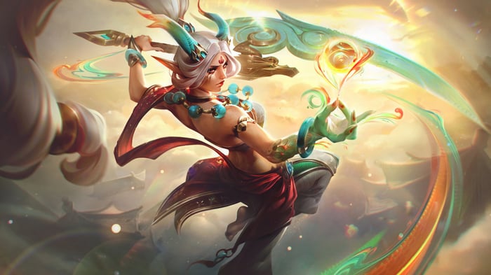Heavenscale Diana League of Legends Splash Art 4K