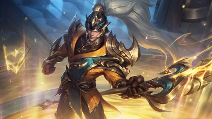 Xin Zhao from League of Legends 4K Splash Art