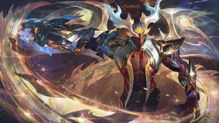 Dragon Lantern Aatrox Splash Art 4K