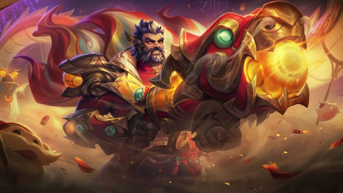 Graves with Dragon Lantern in League of Legends 4K