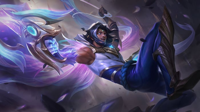 Dawnbringer Akshan League of Legends Splash Art 4K