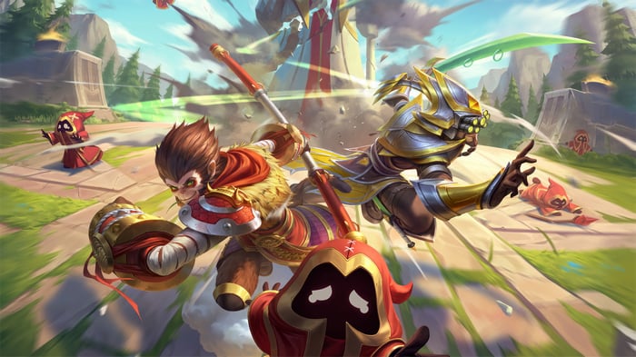 Wukong and Master Yi in League of Legends 4K