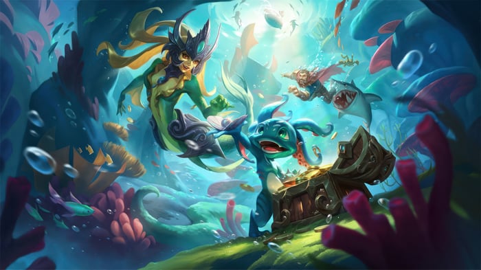 Nami, Fizz, and Graves in League of Legends 4K