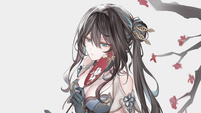 Ruan Mei from Honkai: Star Rail holding a fan