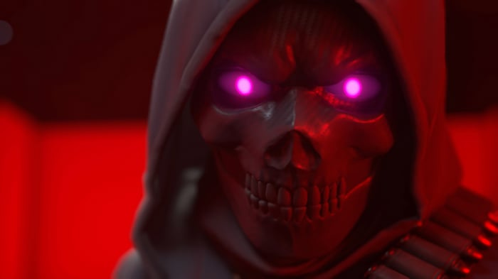 The Finals Skull with Pink Eyes and Bullet Belt 4K