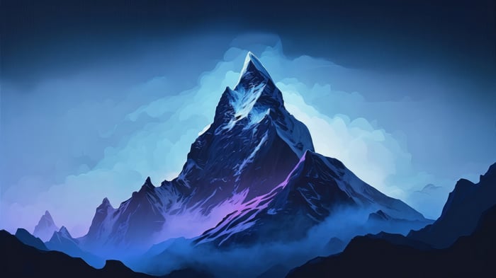 Digital Art Mountain Scenery 4K