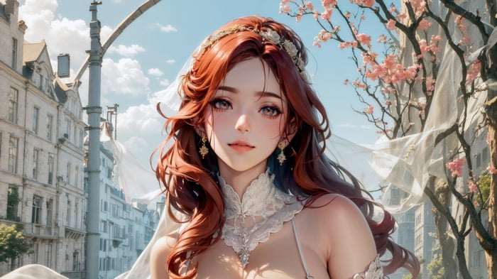 Bride in Digital Art 4K