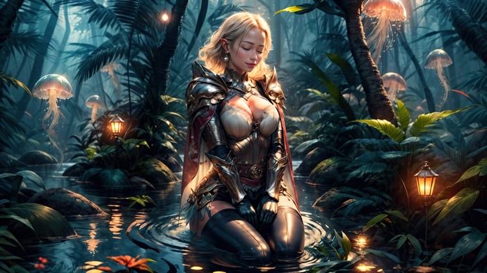 Fantasy Girl in a Magical Forest 4K