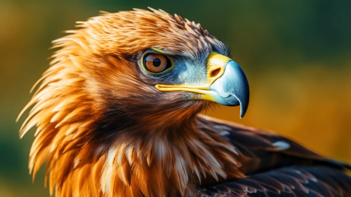 Close-up of a Golden Eagle in 4K