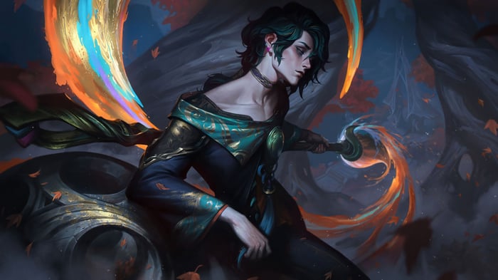 Hwei from League of Legends 4K Splash Art