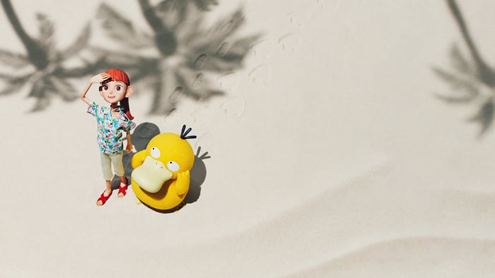 Pokemon Concierge: Psyduck on the Sand