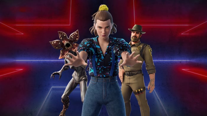 Fortnite Stranger Things Eleven, Hopper, and Demogorgon 4K