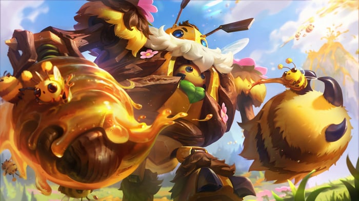 Bee Blitzcrank League of Legends Splash Art 4K