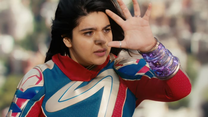 Kamala Khan in Ms. Marvel costume 4K