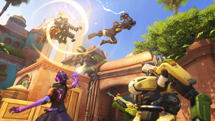 Overwatch 2: Illari and Doomfist in combat