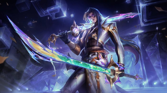Heartsteel Yone with dual swords in League of Legends 4K