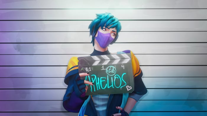 Aphelios Mugshot with Heartsteel Clapperboard