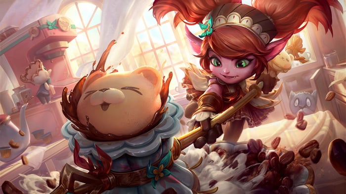 Cafe Cuties Poppy in League of Legends 4K