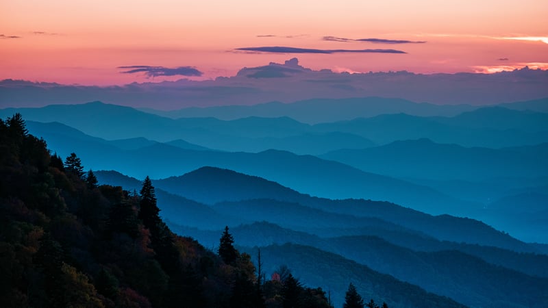 Blue Ridge Mountains at Sunset