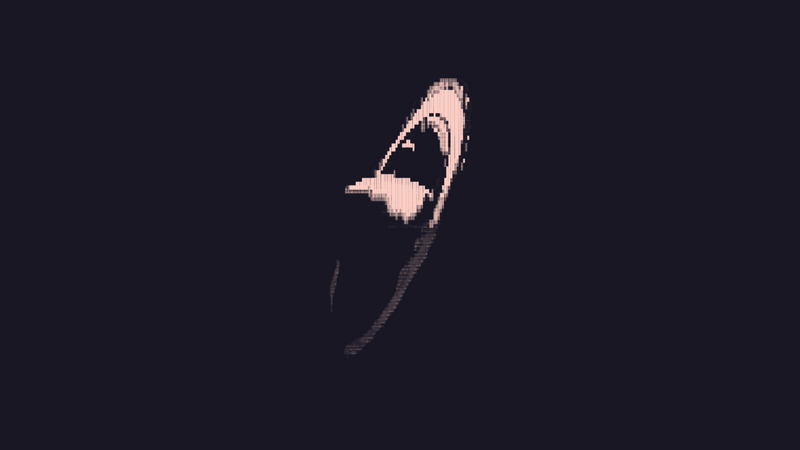 Shark ASCII art with open mouth