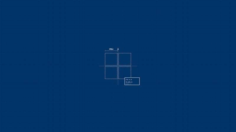 Microsoft Windows logo blueprint on blue background