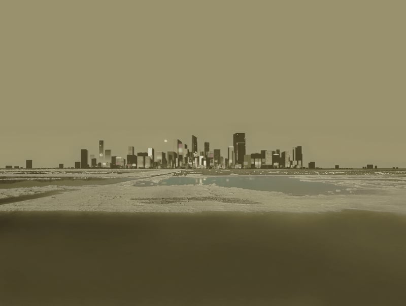 Scenery of a city skyline across a body of water