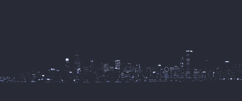 Chicago skyline at night