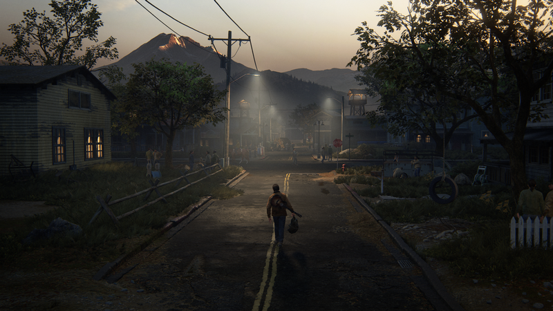 The Last of Us 2: Joel Miller walks down a road at dusk