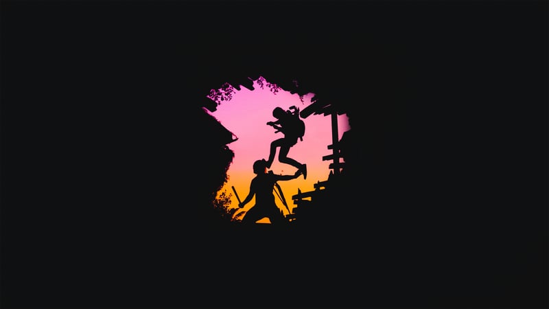 Ellie Williams from The Last of Us 2 in silhouette