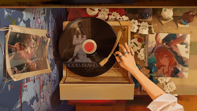 Amiya (Arknights) and Doctor (Arknights) on Rhodes Island vinyl
