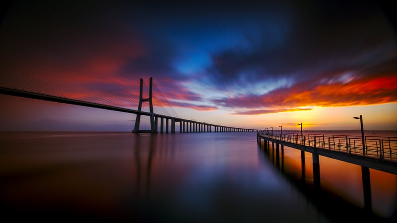 Vasco da Gama Bridge at Sunrise