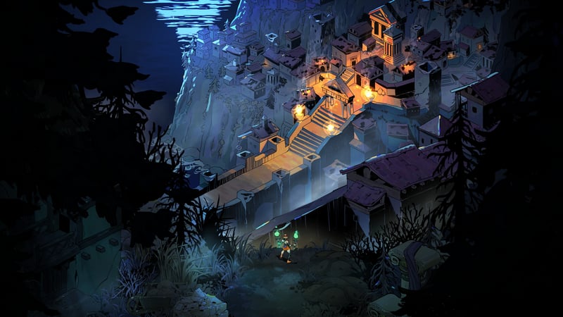 Hades II Game Art: Melinoe and the Underworld City