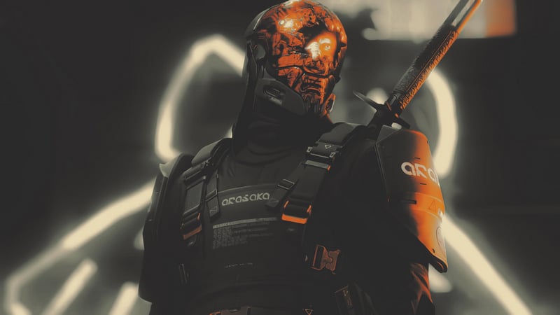 Cyberpunk 2077 Arasaka soldier with sword