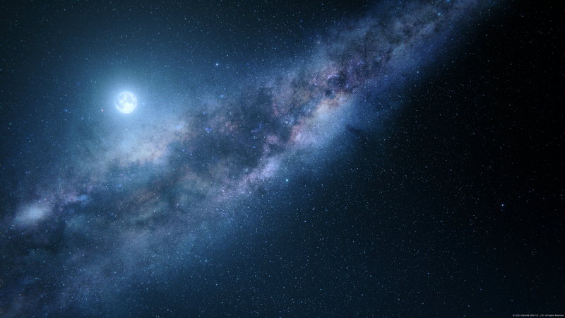 Final Fantasy XVI space galaxy stars moon