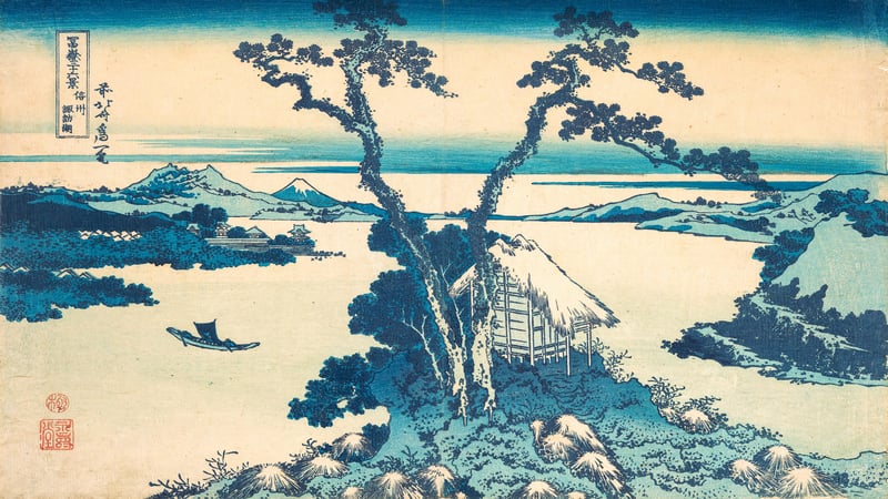 View of Mount Fuji from the Sumida River