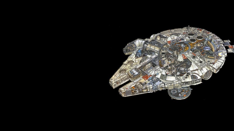 Millennium Falcon cutaway illustration