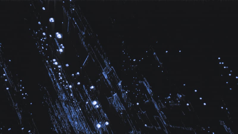 Cyberpunk 2077 Phantom Liberty abstract glowing blue lights