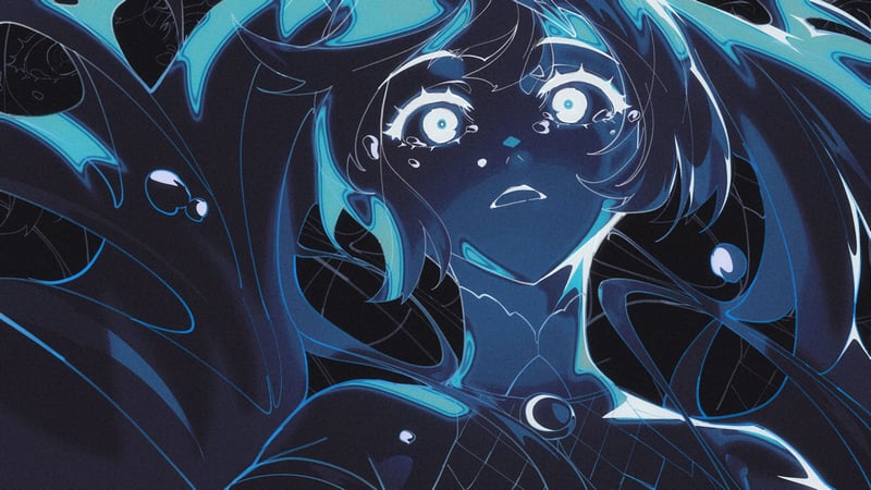 Iuno from Wuthering Waves with tears