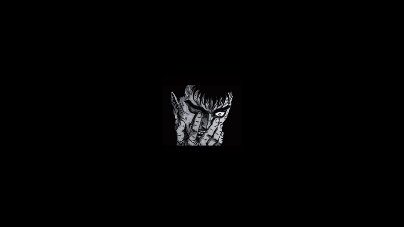 Guts from Berserk monochrome digital art