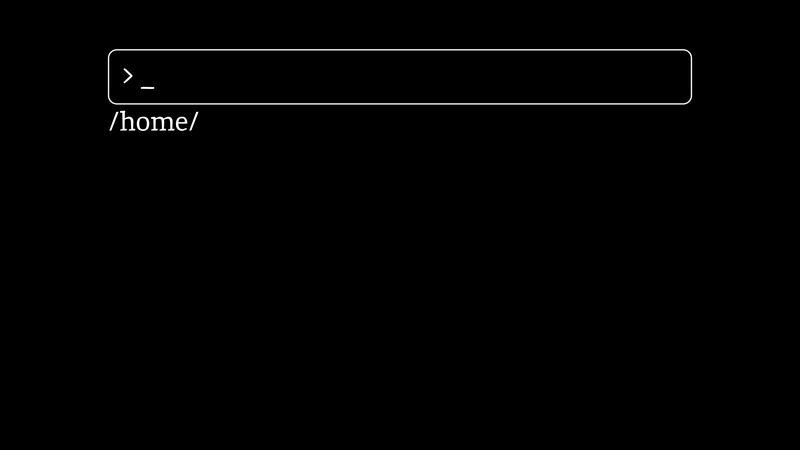 Command line interface with cursor and directory