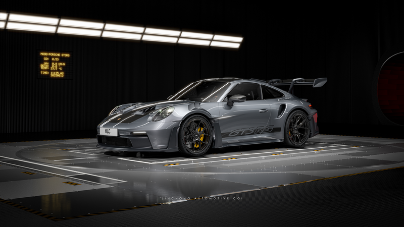 Porsche 911 GT3 R CGI in low light