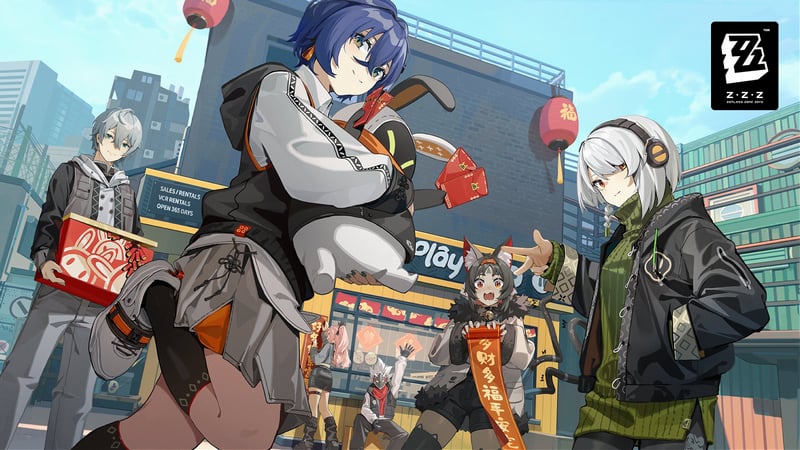 Zenless Zone Zero characters in a street setting