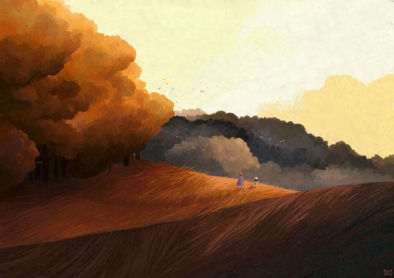 Over the Garden Wall: Autumn Hills and Forest