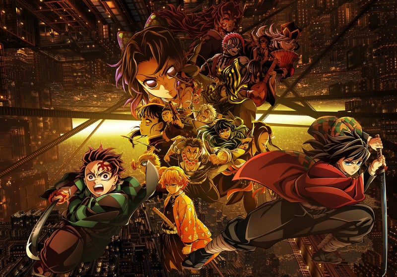 Kimetsu no Yaiba Characters in Cityscape