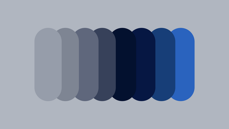 Gradient of blue and gray shades